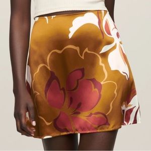 Reformation benson silk skirt